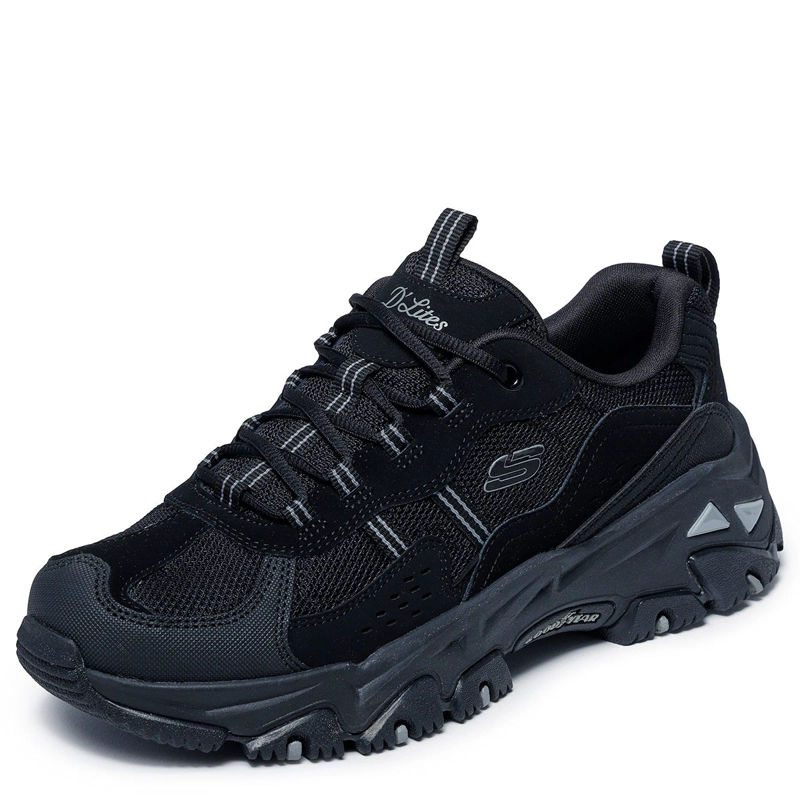 ZAPATILLAS MUJER SKECHERS CASUAL NEGRO D'LITES HIKER - 4