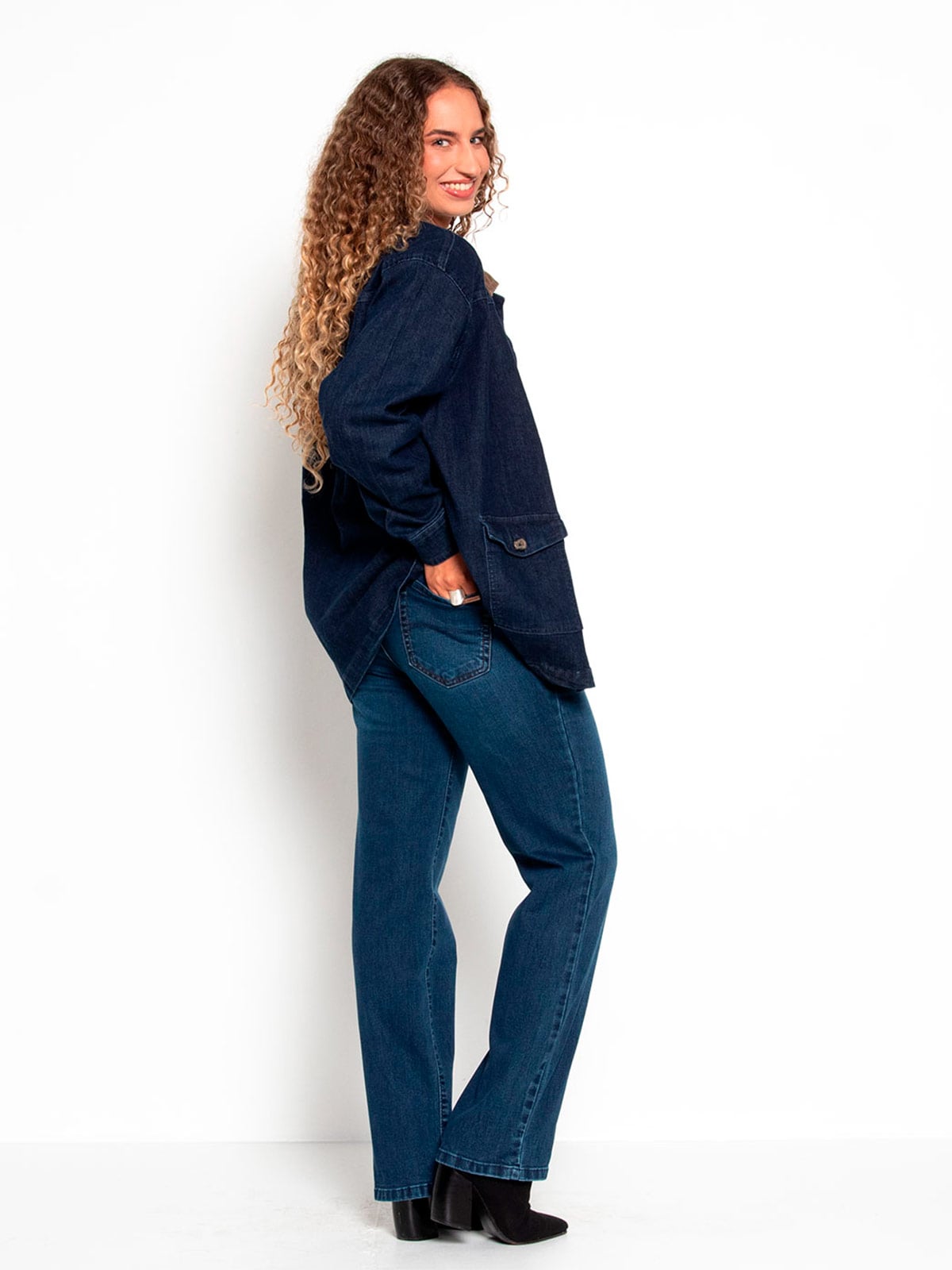 JEANS MUJER WADOS ALGODÓN RECTO TIRO ALTO - 3