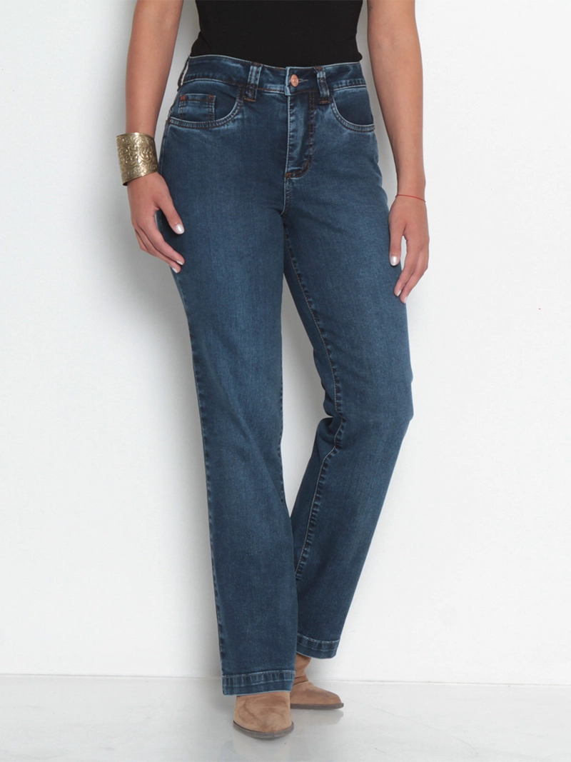 JEANS MUJER WADOS ALGODÓN RECTO TIRO ALTO PUSH UP - 2