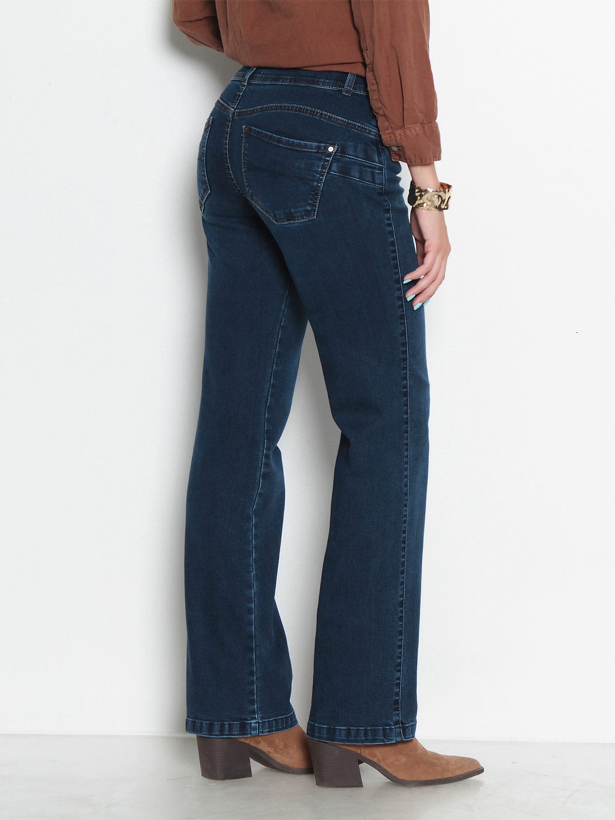 JEANS MUJER WADOS ALGODÓN RECTO TIRO MEDIO PUSH UP - 4