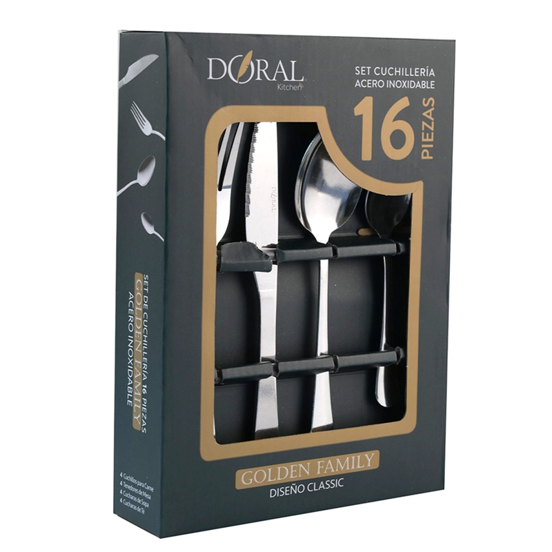 SET DE CUBIERTOS DORAL CLASSIC GOLDEN FAMILY 16 PIEZAS - 3