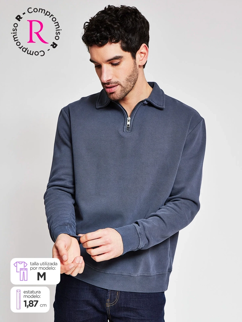 POLERÓN HOMBRE MARQUIS ALGODÓN HALF ZIPPER - 1