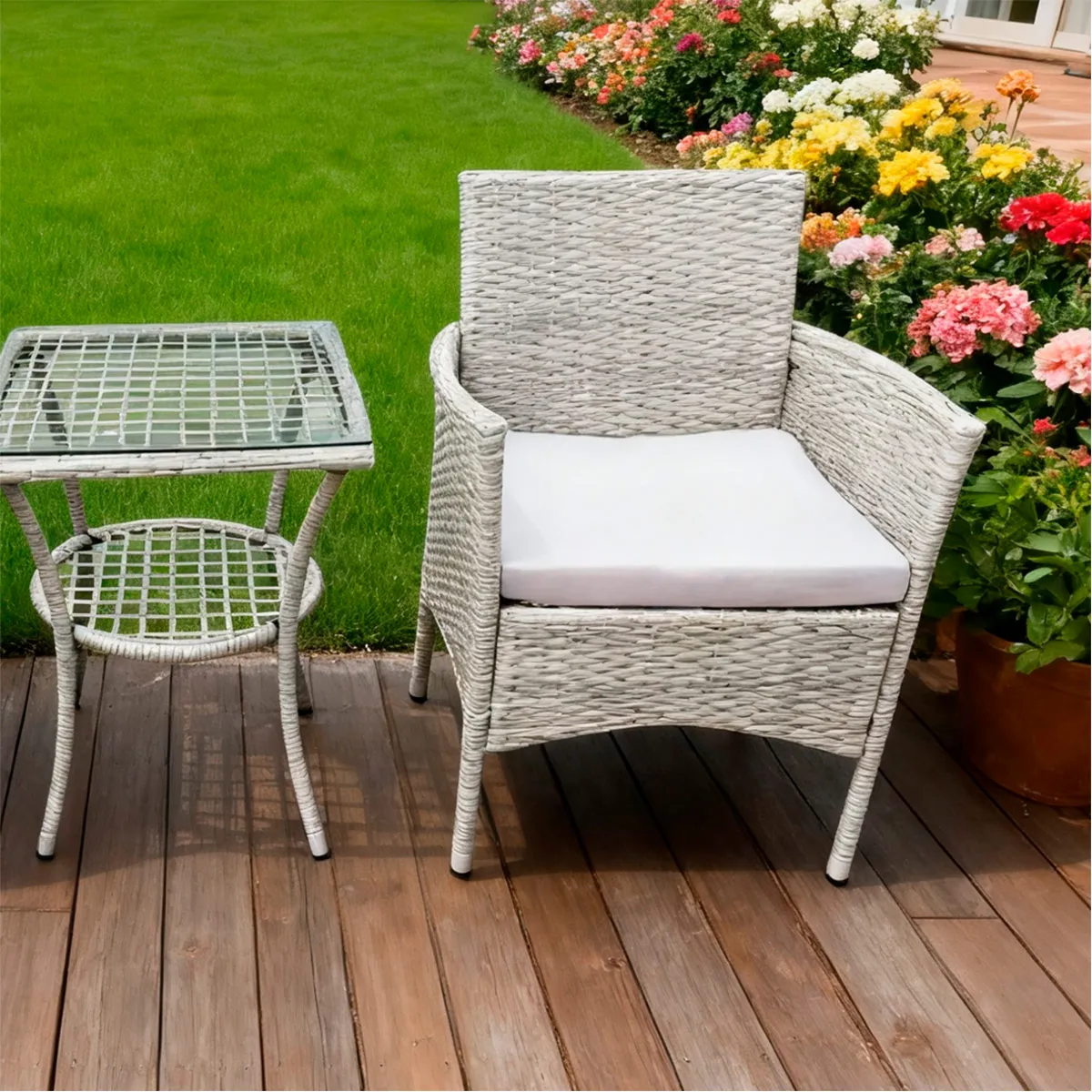 SET TERRAZA IDETEX POSITANO 3 PIEZAS GRIS - 3