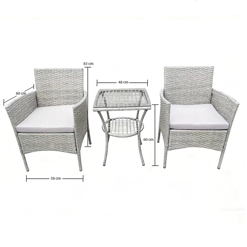 SET TERRAZA IDETEX POSITANO 3 PIEZAS GRIS - 4