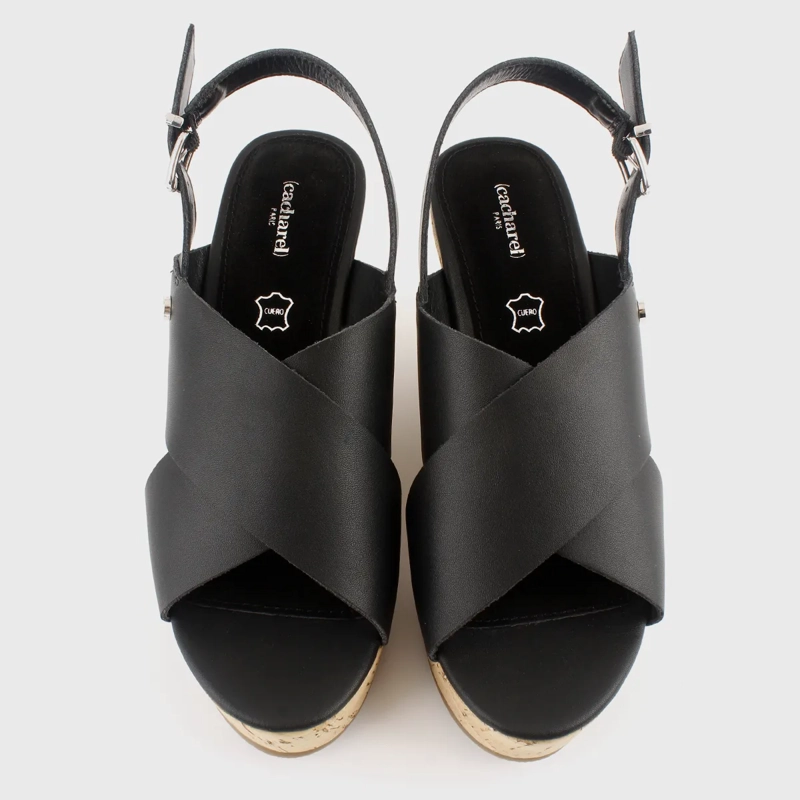 SANDALIAS MUJER CACHAREL ANET CUERO - 4