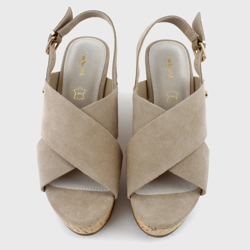 SANDALIAS MUJER CACHAREL ANET CUERO - 4