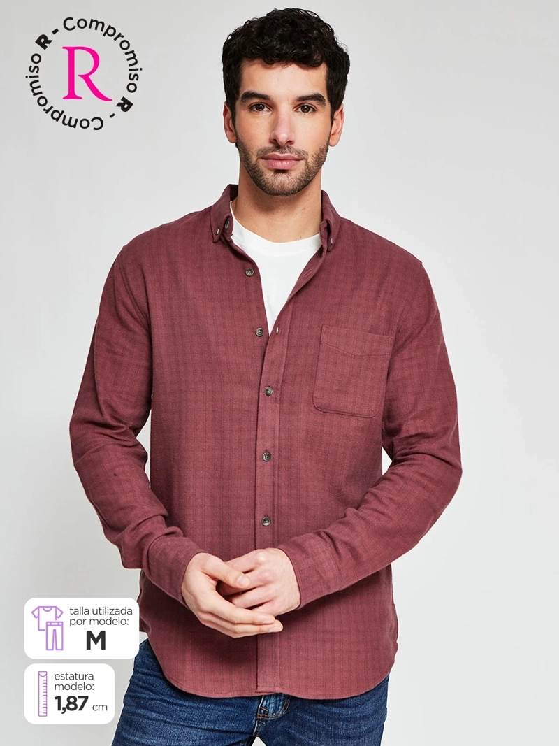CAMISA HOMBRE BARBADOS ALGODÓN MANGA LARGA - 1