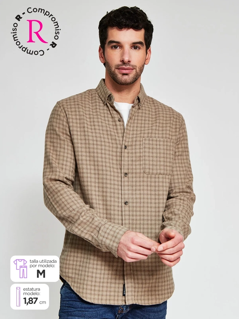CAMISA HOMBRE BARBADOS ALGODÓN MANGA LARGA - 1
