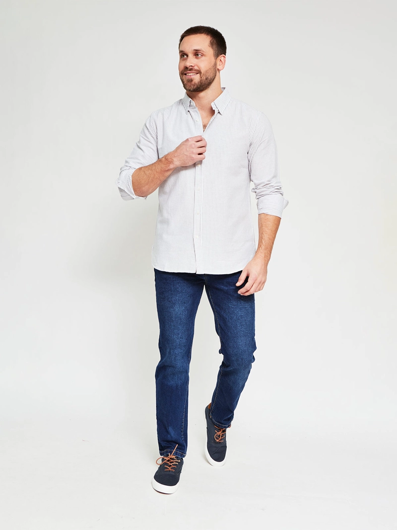 CAMISA HOMBRE MARQUIS ALGODÓN MANGA LARGA LÍNEAS - 4