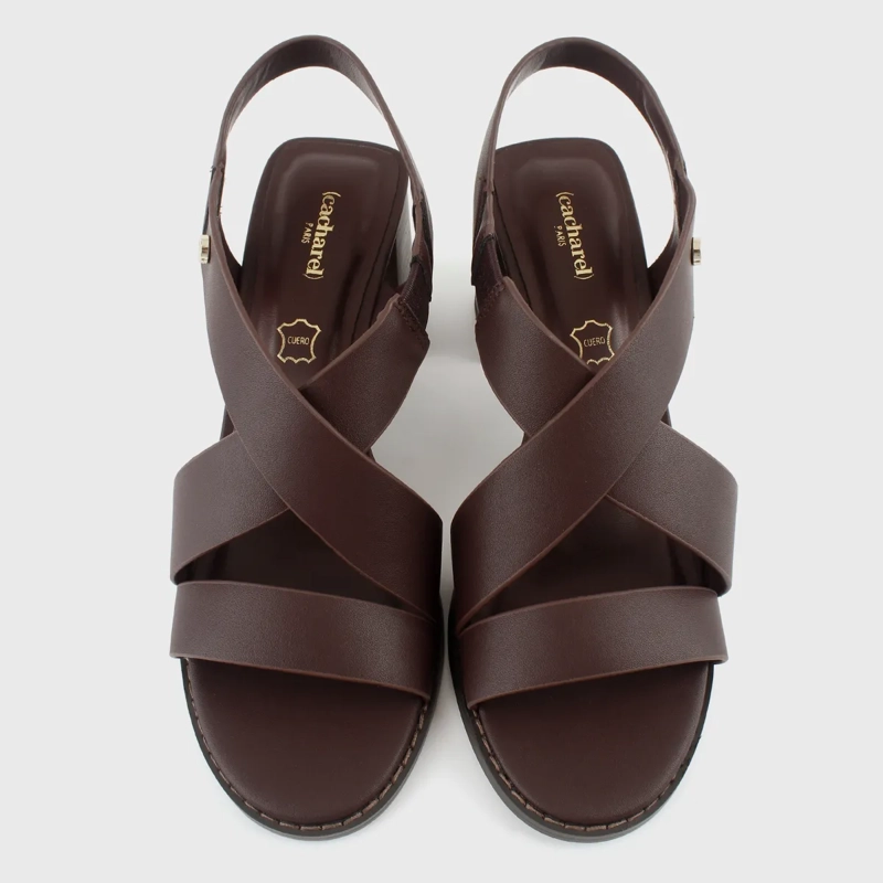 SANDALIAS MUJER CACHAREL ANUT CUERO - 4
