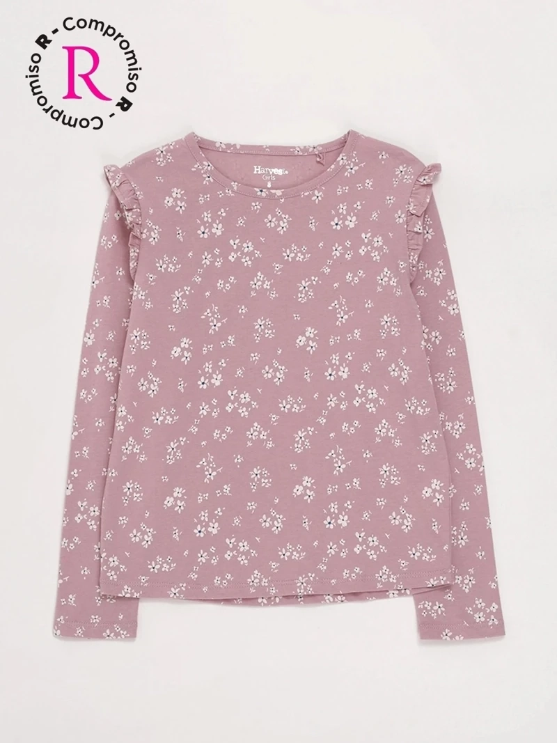 POLERA MANGA LARGA NIÑA HARVEST FULL PRINT VUELITOS - 3