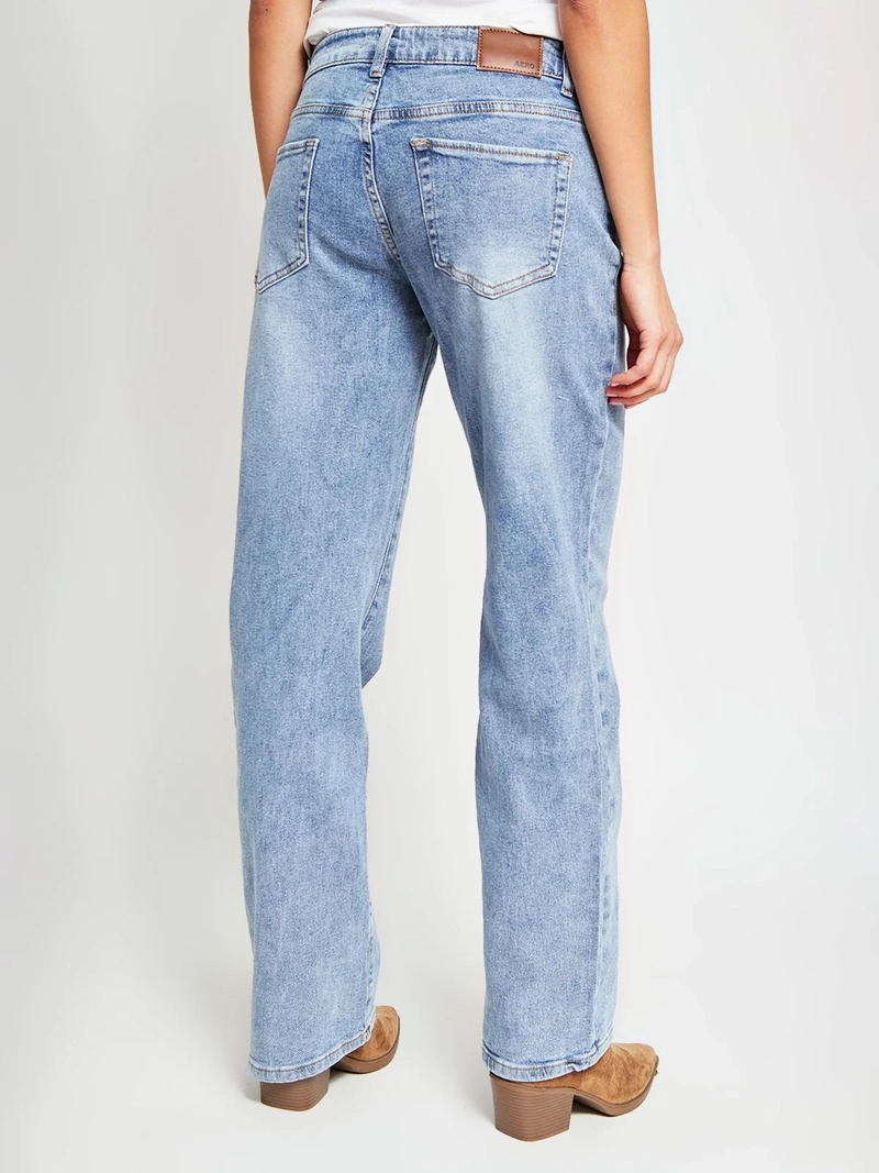 JEANS MUJER AEROPOSTALE ALGODÓN RECTO TIRO BAJO - 3
