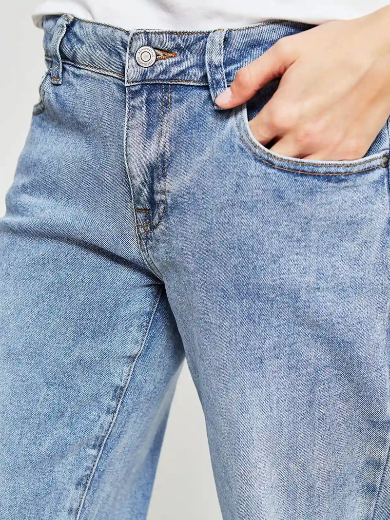 JEANS MUJER AEROPOSTALE ALGODÓN RECTO TIRO BAJO - 4
