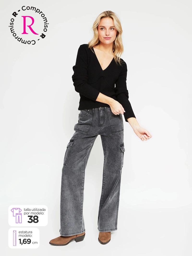 JEANS MUJER BARBADOS ALGODÓN CARGO - 1
