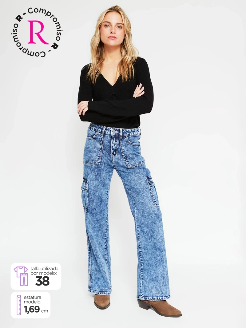 JEANS MUJER BARBADOS ALGODÓN CARGO