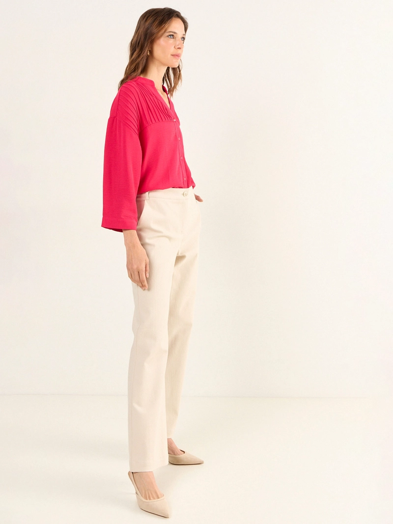 BLUSA MUJER MA GRIFFE CUELLO MAO MANGA 3/4 - 2