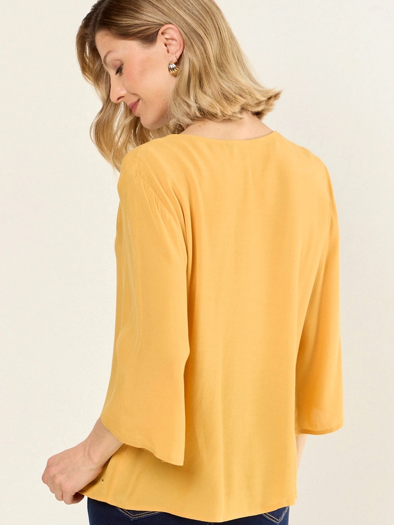 BLUSA MUJER MA GRIFFE ESCOTE EN V MANGA 3/4 - 4
