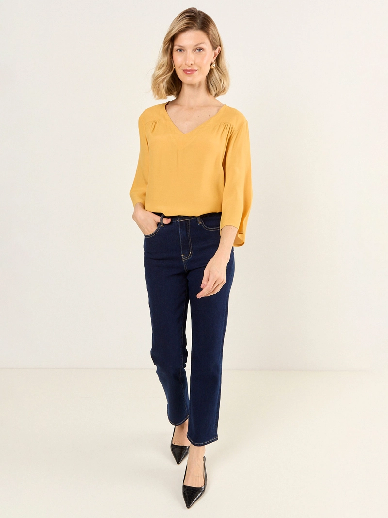 MA GRIFFE BLUSA MUJER MA GRIFFE ESCOTE EN V MANGA 3/4