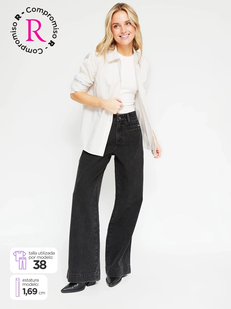 JEANS MUJER PEPE JEANS ALGODÓN WIDE LEG - 1