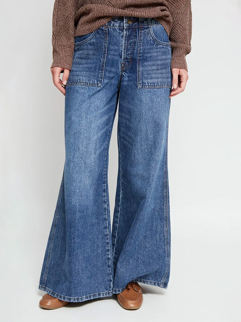 JEANS MUJER REGATTA ALGODÓN WIDE LEG - 2