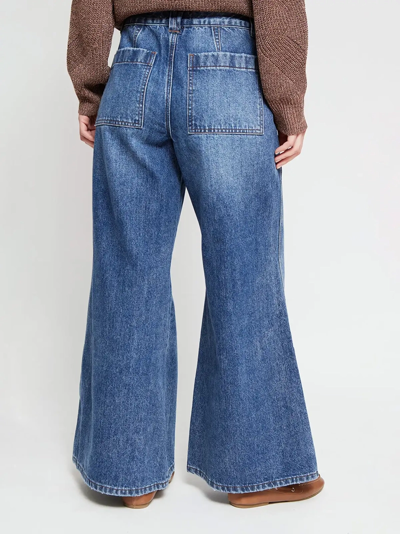 JEANS MUJER REGATTA ALGODÓN WIDE LEG - 3