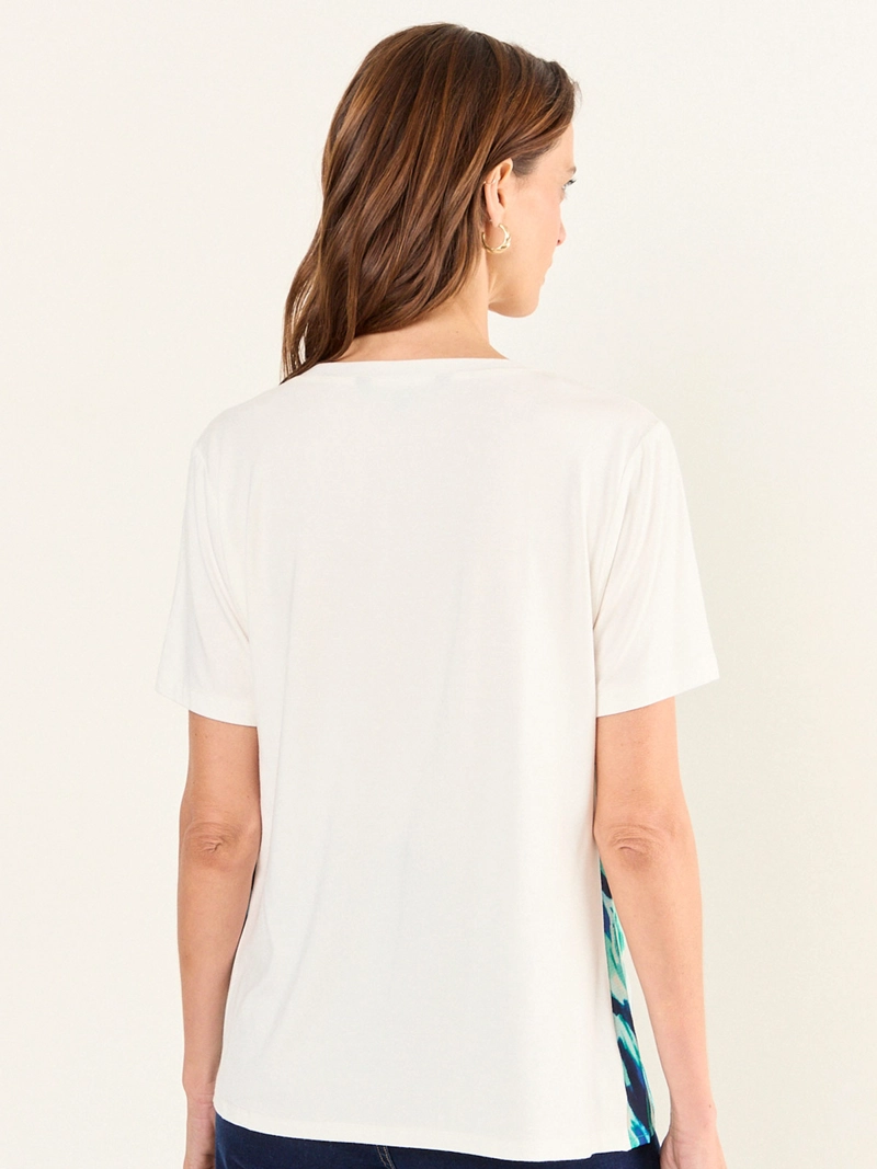 POLERA MUJER MA GRIFFE ESCOTE EN V MANGA CORTA - 4