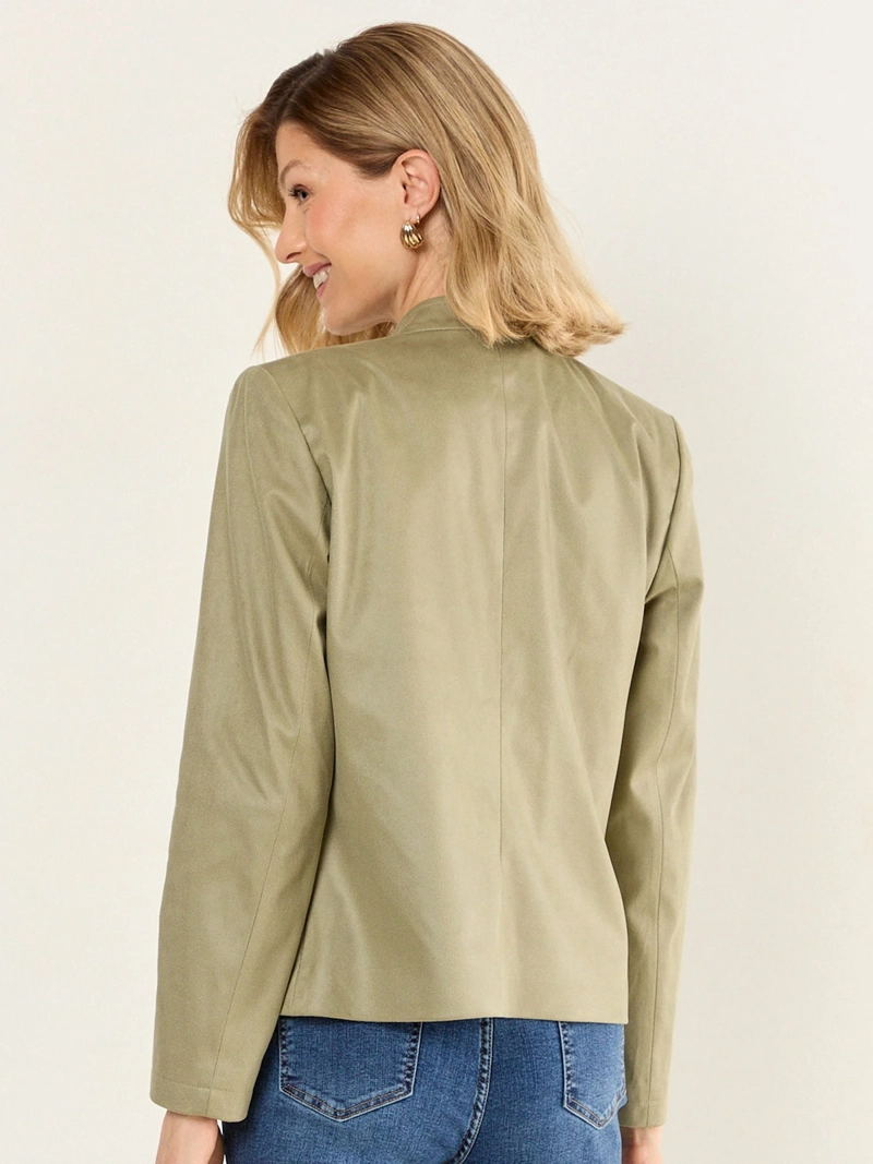 CHAQUETA MUJER MA GRIFFE CUELLO MAO ABIERTA - 4