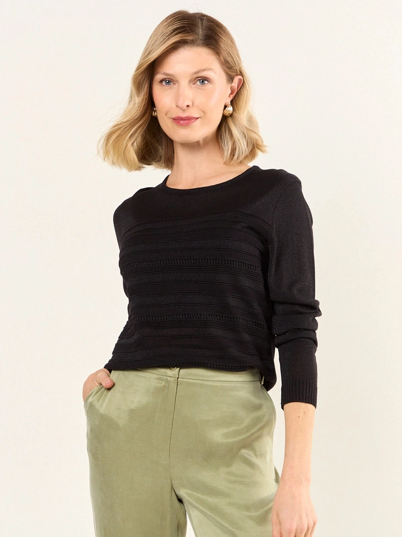 SWEATER MUJER MA GRIFFE ESCOTE REDONDO MANGA LARGA - 3