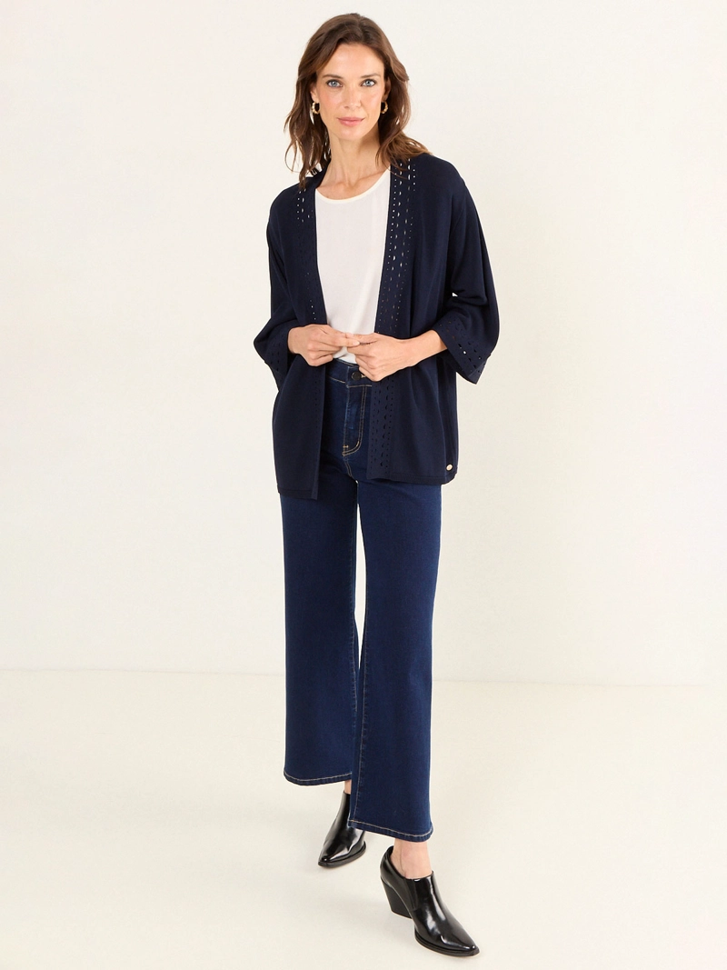 SWEATER MUJER MA GRIFFE TIPO KIMONO CALADO - 1