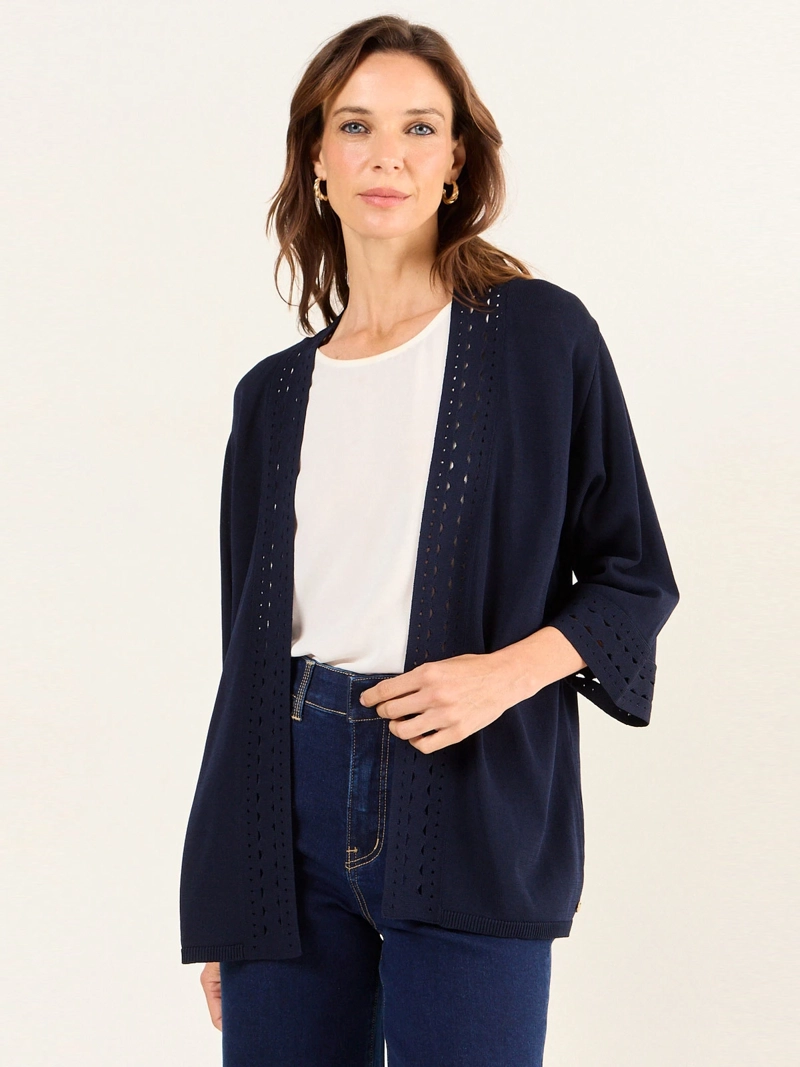 SWEATER MUJER MA GRIFFE TIPO KIMONO CALADO - 3