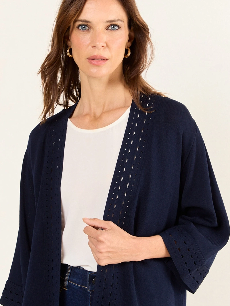 SWEATER MUJER MA GRIFFE TIPO KIMONO CALADO - 5