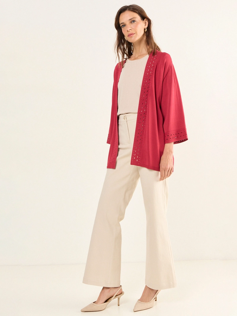 SWEATER MUJER MA GRIFFE TIPO KIMONO CALADO - 2