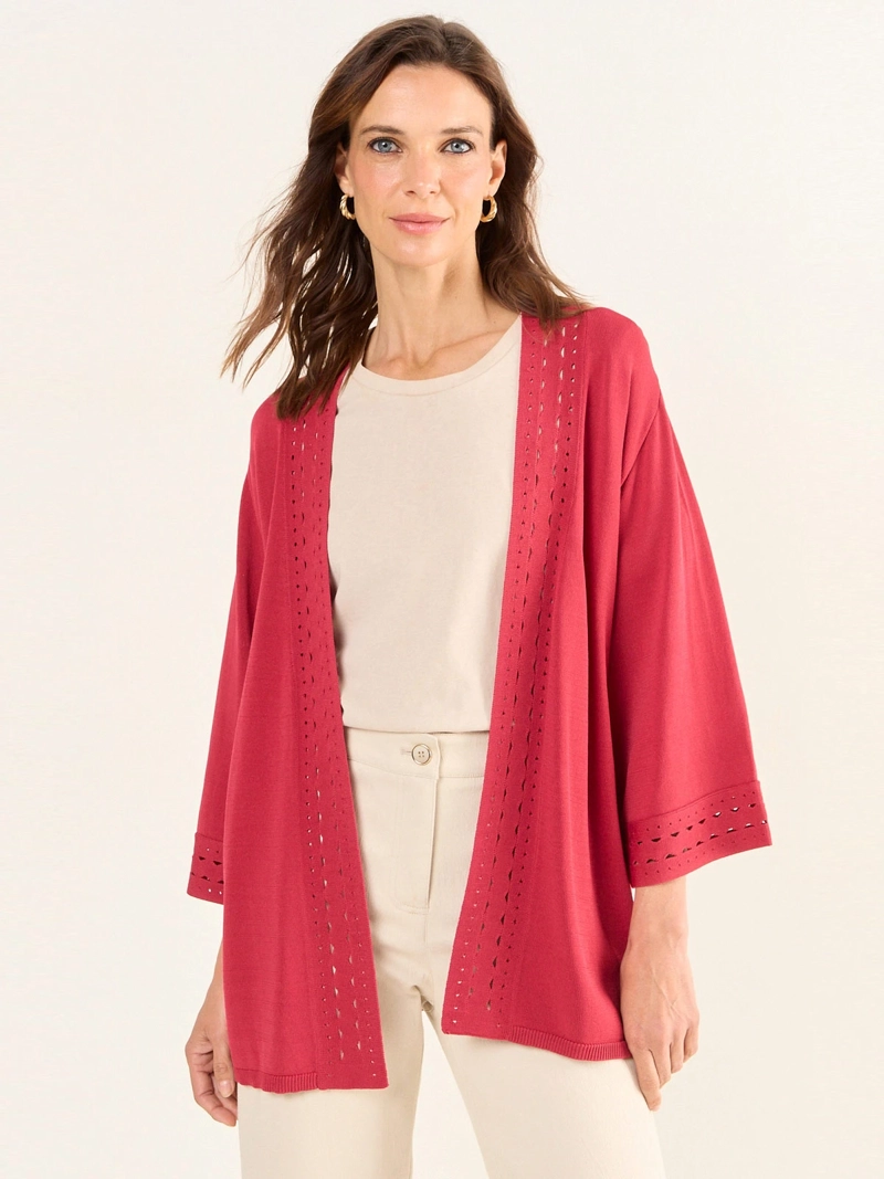 SWEATER MUJER MA GRIFFE TIPO KIMONO CALADO - 3