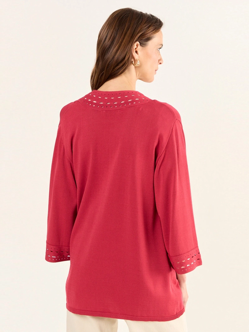 SWEATER MUJER MA GRIFFE TIPO KIMONO CALADO - 4