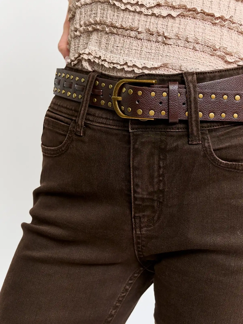 PANTALÓN MUJER TATIENNE ALGODÓN FLARE CINTURÓN - 4