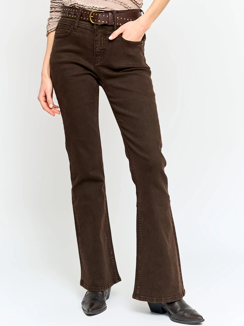PANTALÓN MUJER TATIENNE ALGODÓN FLARE CINTURÓN - 2
