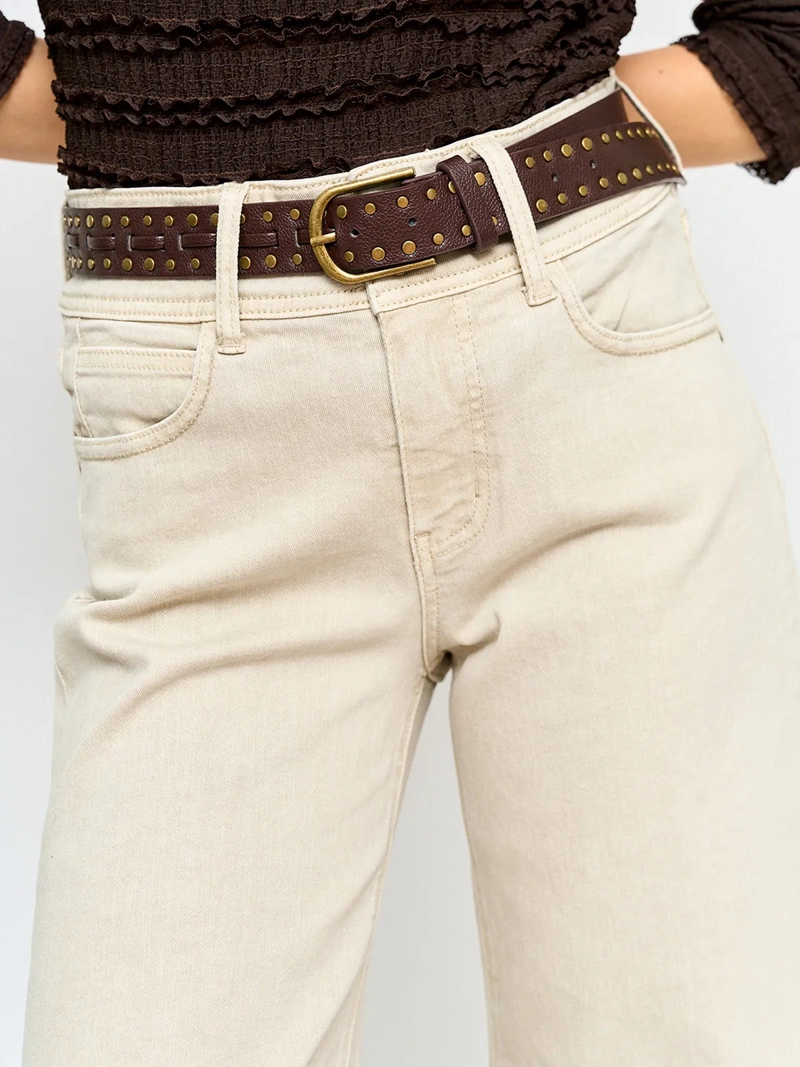 PANTALÓN MUJER TATIENNE ALGODÓN WIDE LEG CINTURÓN - 4