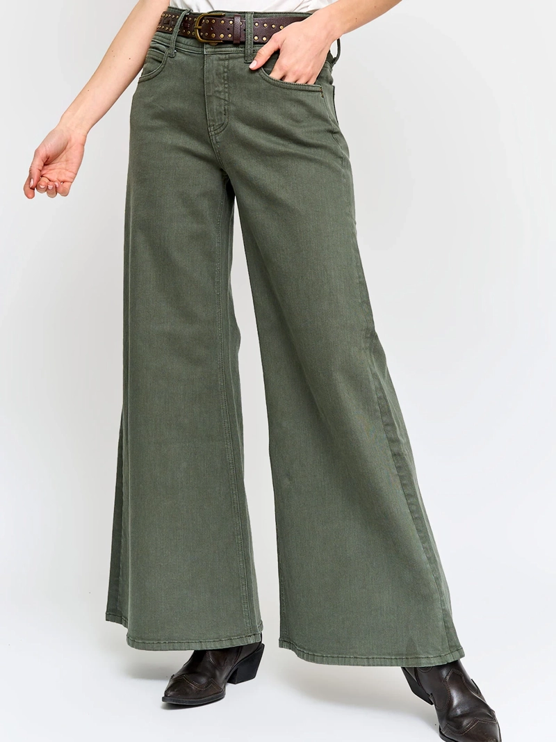 PANTALÓN MUJER TATIENNE ALGODÓN WIDE LEG CINTURÓN - 2