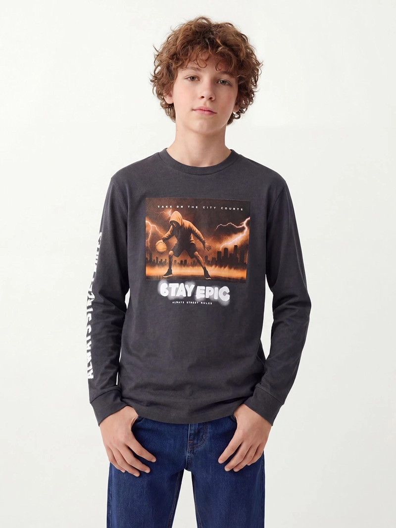 POLERA MANGA LARGA NIÑO CLOUDBREAK - 1