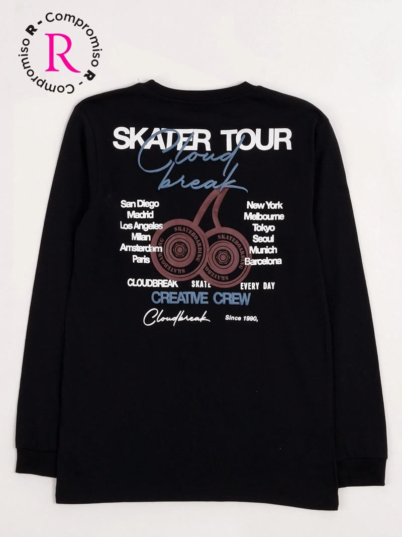 POLERA NIÑO CLOUDBREAK ALGODÓN MANGA LARGA - 3