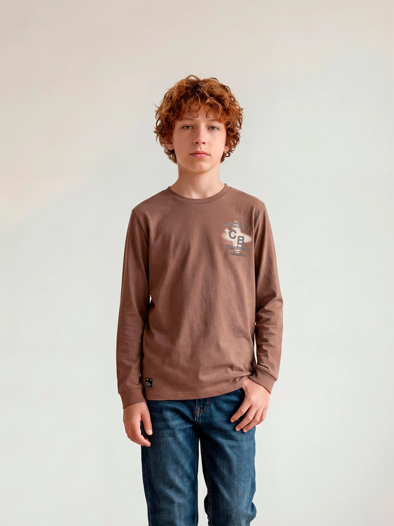POLERA NIÑO CLOUDBREAK ALGODÓN MANGA LARGA - 1