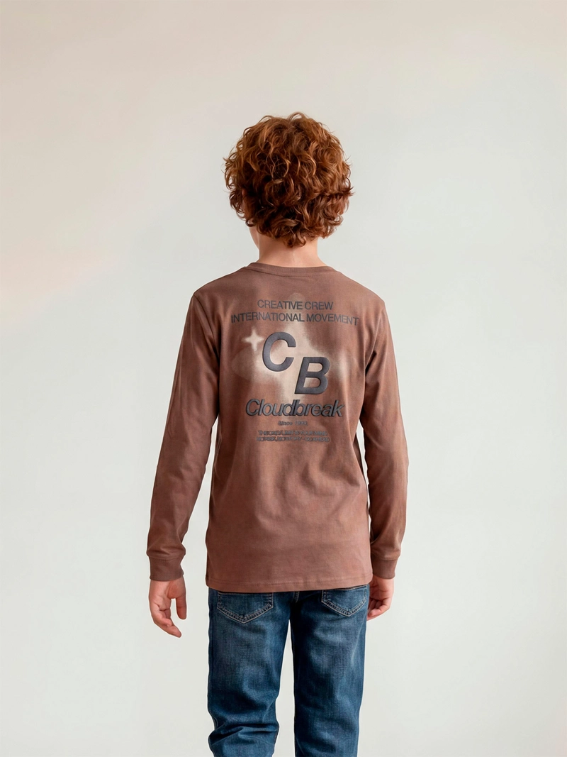POLERA NIÑO CLOUDBREAK ALGODÓN MANGA LARGA - 2
