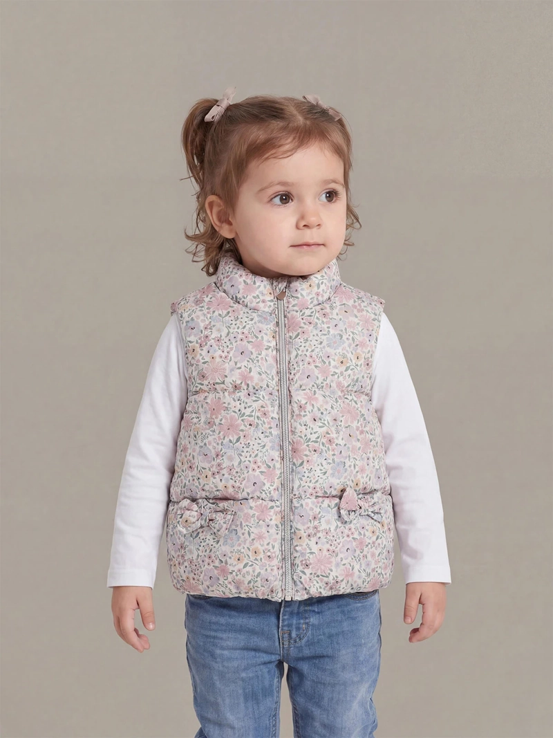 PARKA SIN MANGAS NIÑA BABY HARVEST ABOTONADA - 1