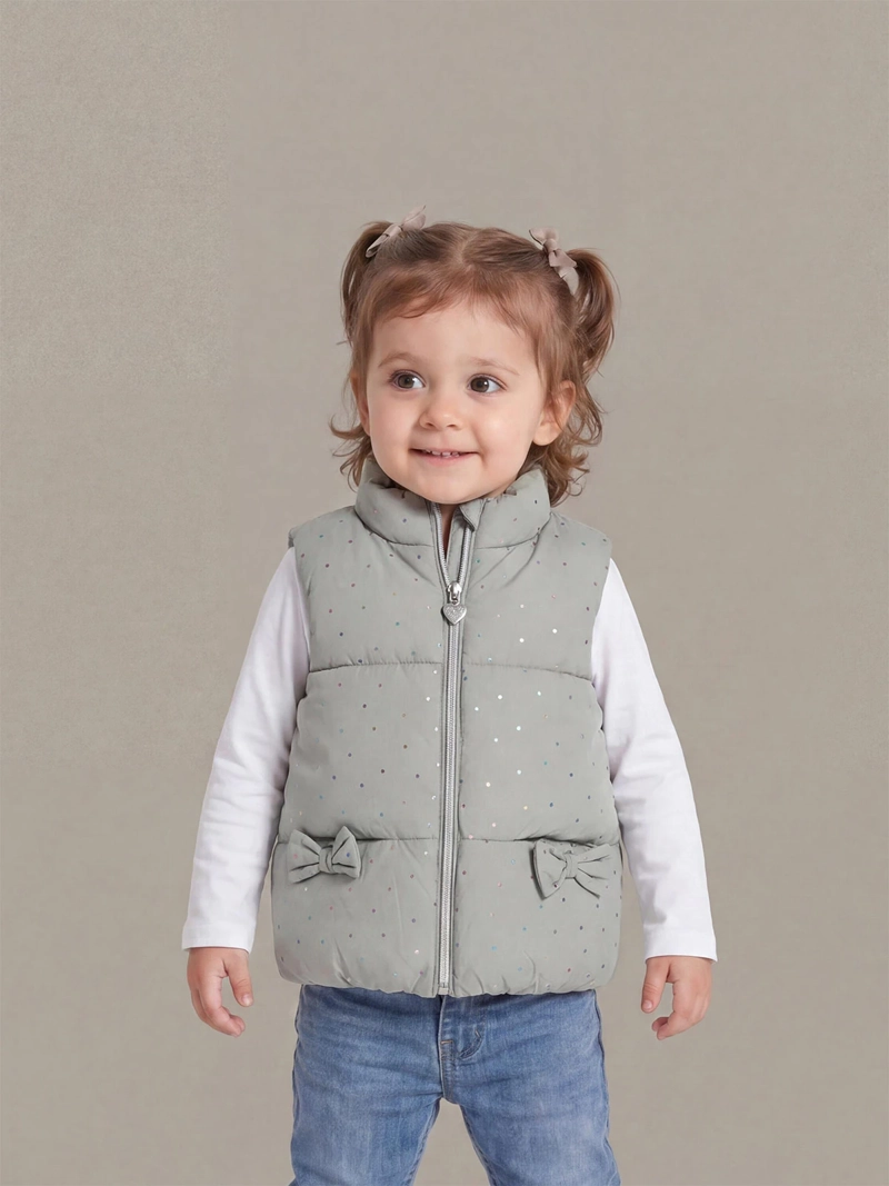 PARKA SIN MANGAS NIÑA BABY HARVEST ABOTONADA - 1
