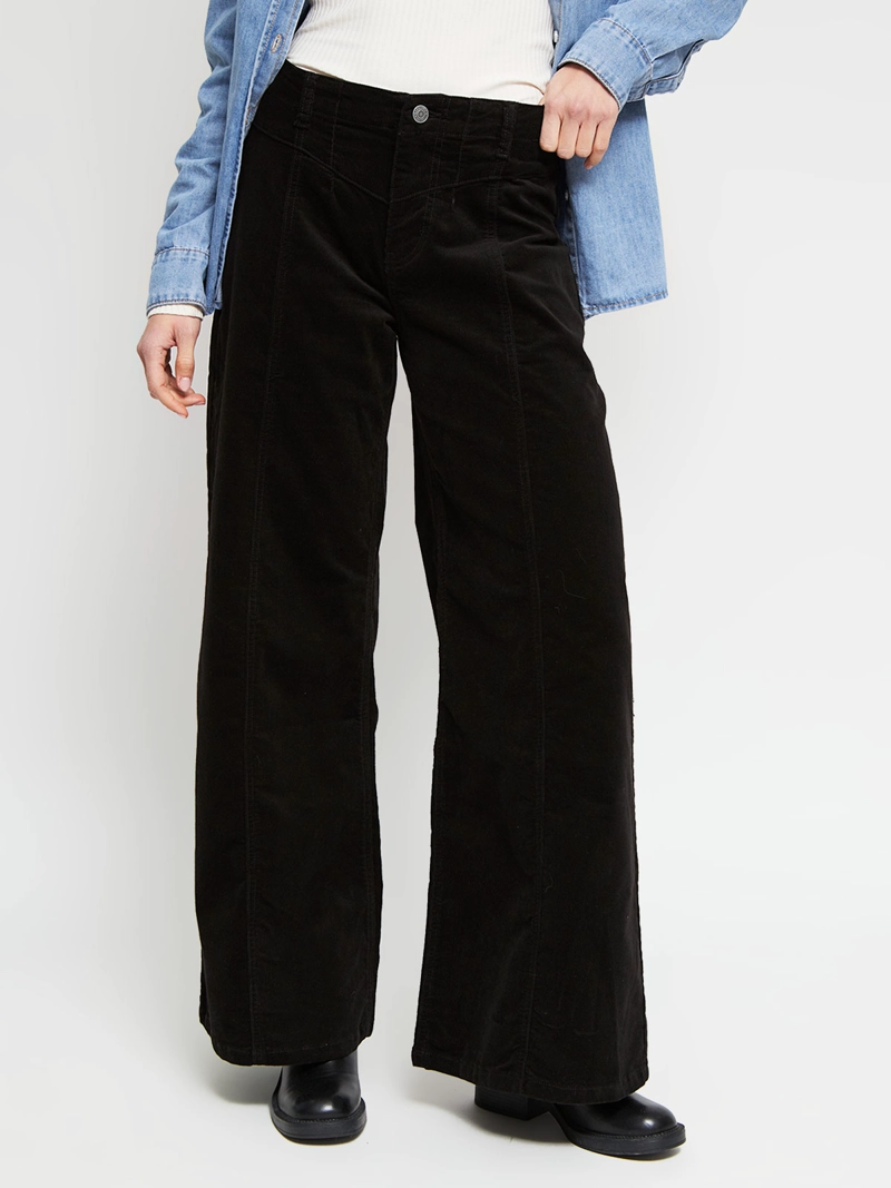PANTALÓN MUJER BARBADOS ALGODÓN WIDE LEG COTELÉ - 2
