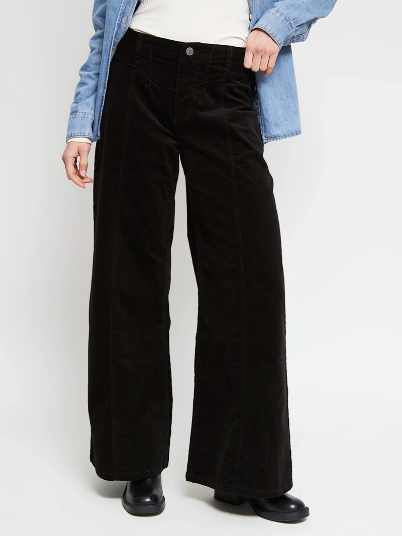 PANTALÓN MUJER BARBADOS ALGODÓN WIDE LEG COTELÉ - 2
