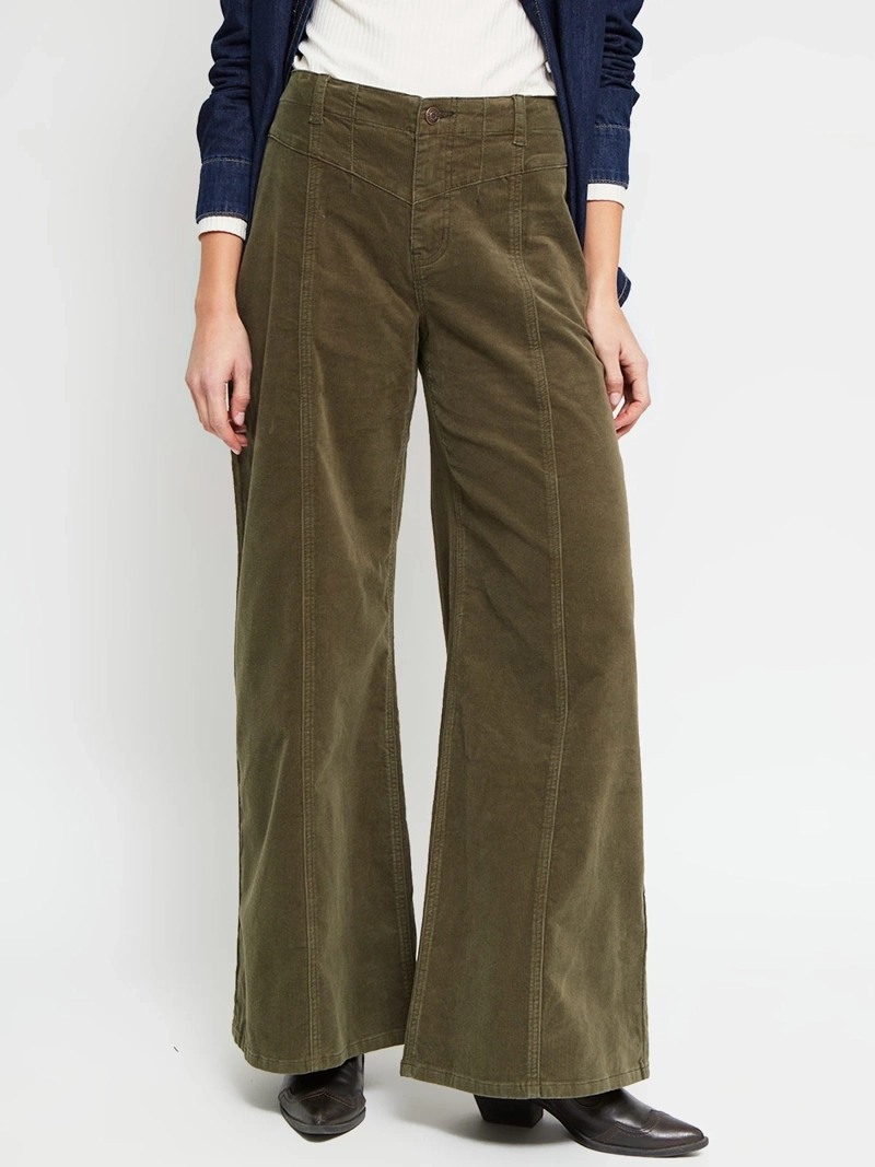 PANTALÓN MUJER BARBADOS ALGODÓN WIDE LEG COTELÉ - 2
