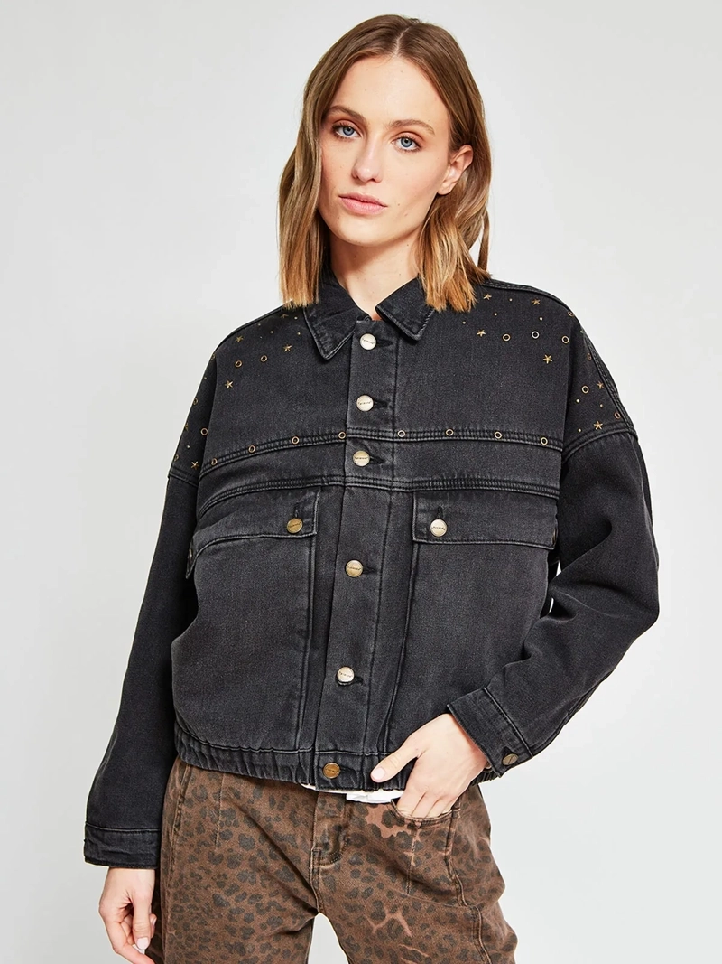 CHAQUETA MUJER TATIENNE ALGODÓN DENIM TACHAS - 2