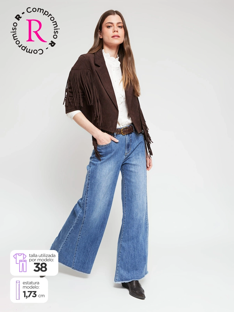 JEANS MUJER TATIENNE ALGODÓN WIDE LEG - 1