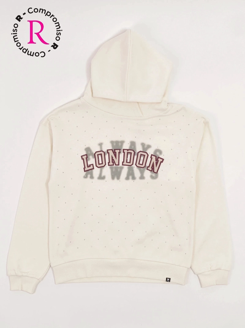 POLERÓN NIÑA INDEX TEEN CAPUCHA OVERSIZE BRILLOS - 3